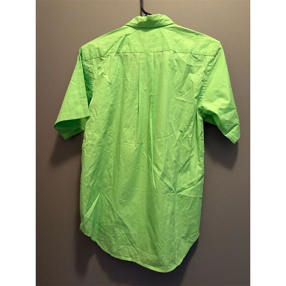 Ralph Lauren Boys L Green Short Sleeve Button-Up Shirt Embroidered Logo - Picture 3 of 8